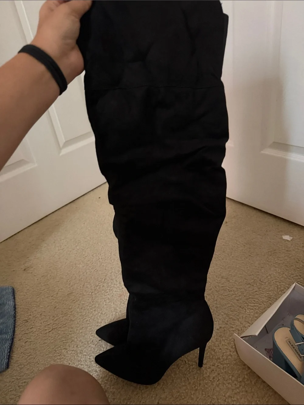 Jessica Simpson Black Over-the-Knee Pointed Toe Stiletto Boots